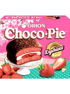 Пирожное Orion Choco Pie Strawberry Клубника 360 г