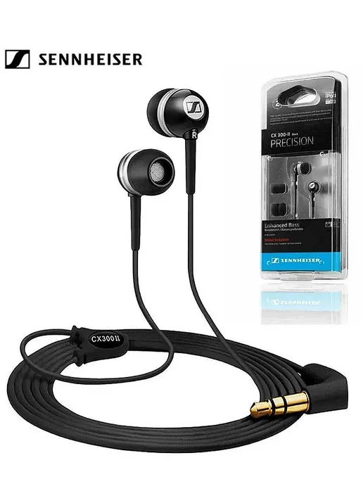 Sennheiser Наушники проводные CX300II, 3.5 мм, черный