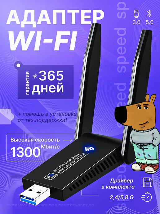 NextDrive Wifi и блютуз адаптер для компьютера 2,4G и 5G, 2,4 г, 5 г