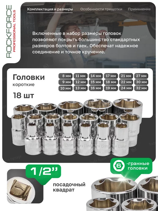 Rockforce Набор инструментов 24 предмета, вариант, фото 3