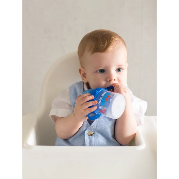 Детский поильник непроливайка с ручками твердый носик 150 мл