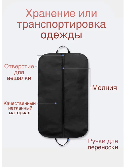 TriNaDva Портплед дорожный чехол для одежды 2 штуки, черный, фото 8