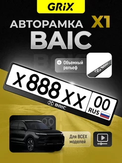 Рамка для автомобильного номера BAIC, 1 шт