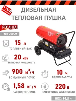 Тепловая дизельная пушка ТДП-20000