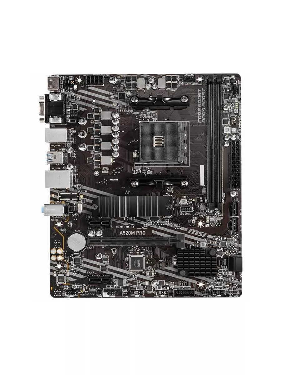 Материнская плата A520M PRO Soc-AM4 AMD A520 2xDDR4 mATX MSI 222889924 купить за 12 970 ₽ в интернет‑магазине Wildberries