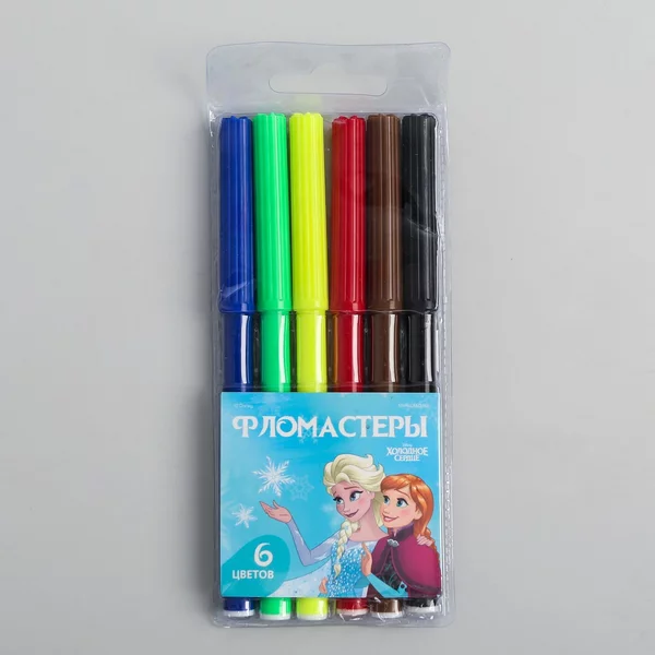 Фломастеры детские 6 цветов Холодное сердце
