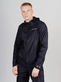 Куртка ветровка спортивная RAIN TOTAL BLACK для бега