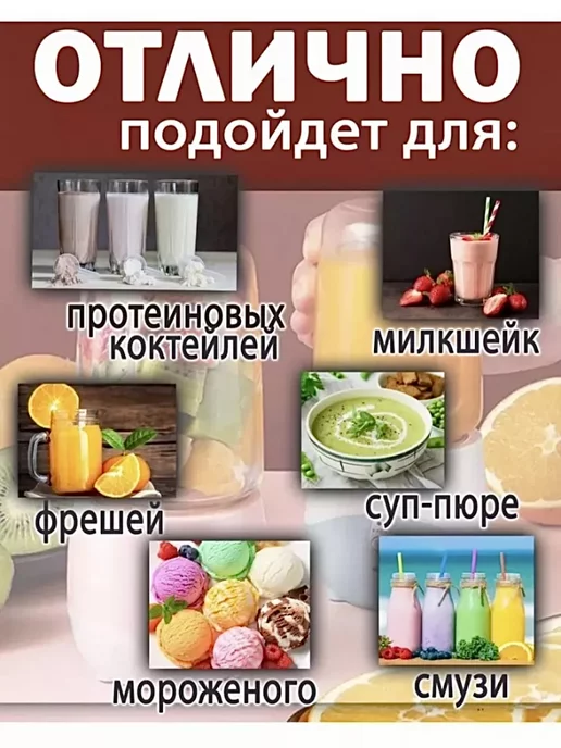 ECOHOMELY Портативный переносной блендер, голубой, фото 3