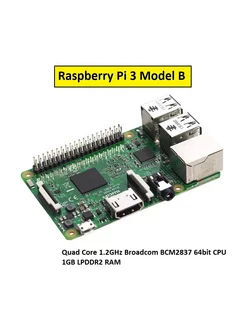 Микрокомпьютер Raspberry Pi 3 Model B, 1GB (17155) Raspberry Pi 223076748 купить за 8 181 ₽ в интернет-магазине Wildberries