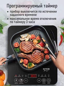 Плитка электрическая индукционная безимпульсная, 1 конфорка STINGRAY 223082345 купить за 3 309 ₽ в интернет-магазине Wildberries