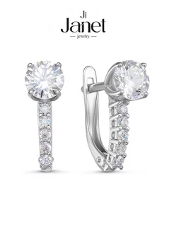 Серьги серебро 925 серебряные с камнями JANET jewelry 223149969 купить за 1 030 ₽ в интернет-магазине Wildberries