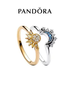 комплект колец "Солнце и Луна" PANDORA 223215502 купить за 1 195 ₽ в интернет-магазине Wildberries