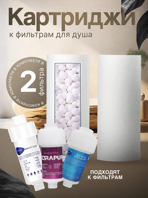 ALK Четыре сменных картриджа к фильтру для душа, вариант