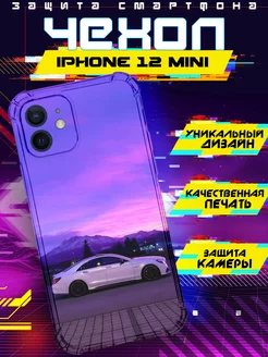 Чехол на IPHONE 12 MINI силиконовый с принтом cls 63 amg