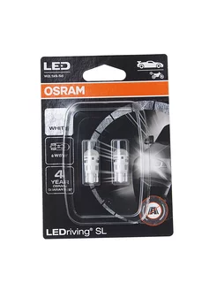 Автолампа W5W W2 1x9 5d LED 2шт 6000К 12V OSRAM 223332185 купить за 925 ₽ в интернет-магазине Wildberries