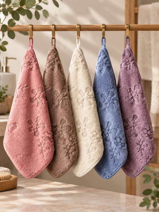 Fidan home Полотенца кухонное из микрофибры набор 5 шт 25х50 см, 25x50 см, 5 шт, фото 5