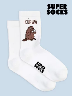 Носки с принтом Бобер Kurwa SUPER SOCKS 223373181 купить за 395 ₽ в интернет-магазине Wildberries