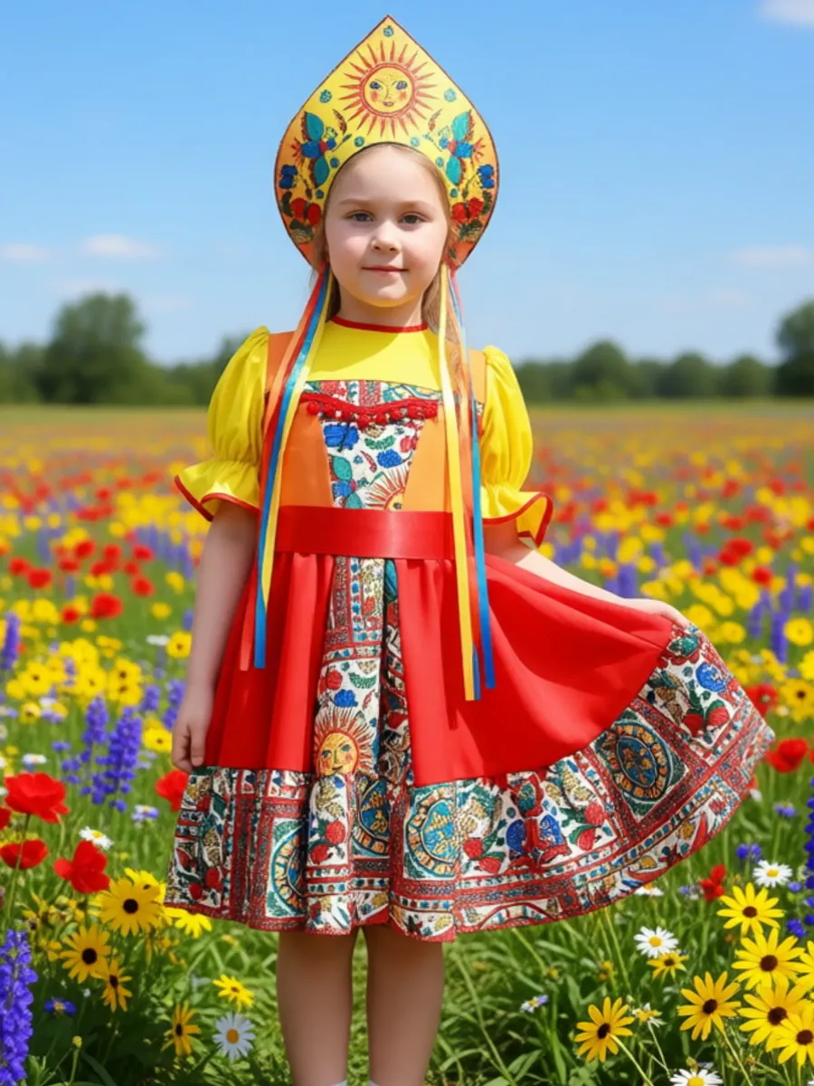 Русский народный костюм с кокошником