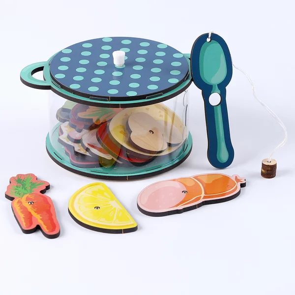 Разивающая игра сортер "Кастрюля с супами"