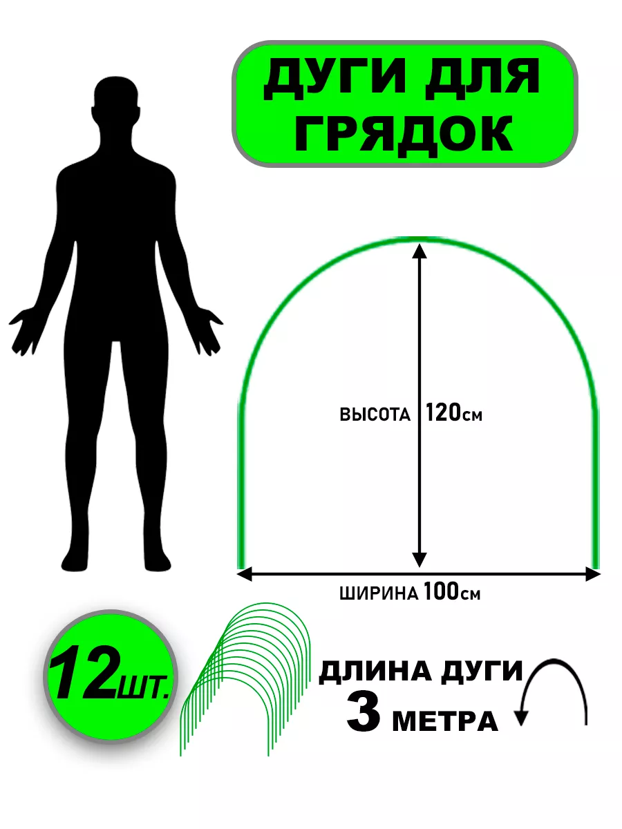 Дуги для парника грядок теплицы растений садовые