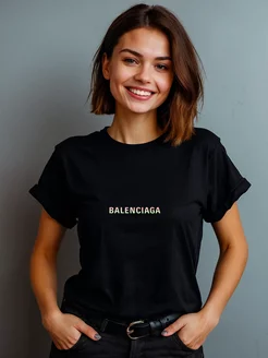 Футболка с принтом Balenciagа Balenciaga 223635582 купить за 1 188 ₽ в интернет-магазине Wildberries