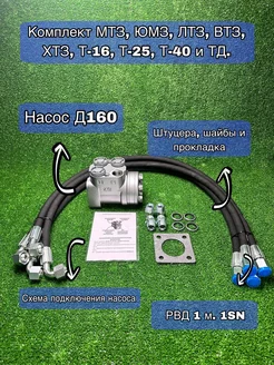 Насос-дозатор Д160 и Рукав РВД 1SN 1 м. 4 шт