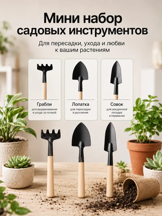 1-2.sale Набор инструментов для комнатных растений и рассады, вариант, фото 2