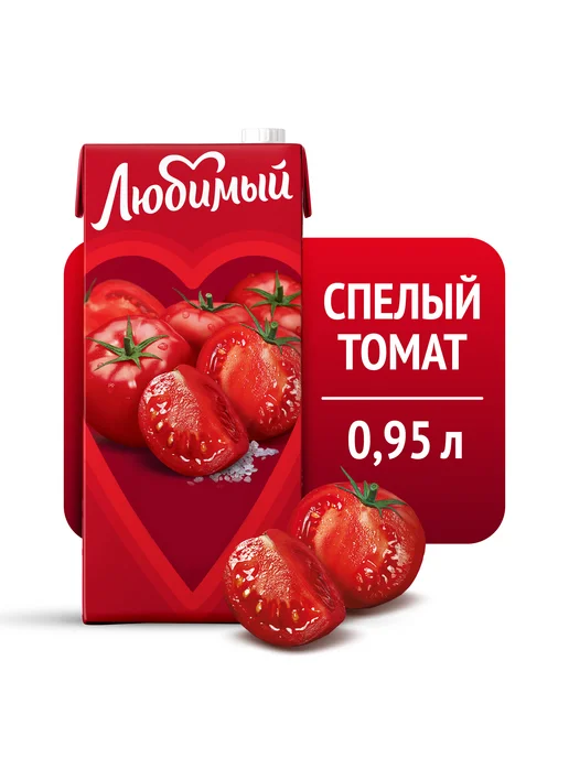Любимый Сок со вкусом Томата с солью 0.95л, 0,95 л