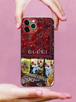 Чехол на iPhone 11 Pro принт Gucci цвет красный