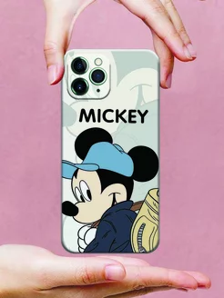 Чехол на iPhone 11 Pro принт Mickey Mouse цвет белый