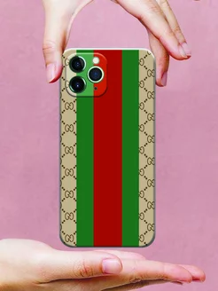 Чехол на iPhone 11 Pro принт Gucci цвет бежевый