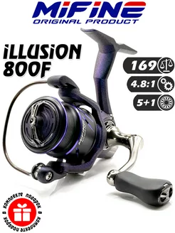 Катушка для рыбалки iLLUSiON 800F 5+1 спиннинг (matt violet) Mifine 223727453 купить за 1 666 ₽ в интернет-магазине Wildberries