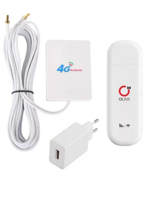 OLAX 3G 4G LTE Wi-Fi Модем с оконной антенной 2*7dBi, кабель 2*2м, 2x2 м, 3 г