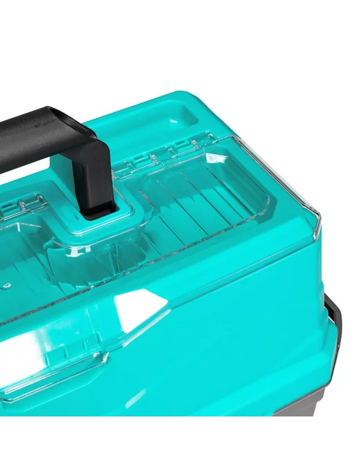 Nisus Ящик для снастей Tackle Box трехполочный бирюзовый, голубой, фото 5