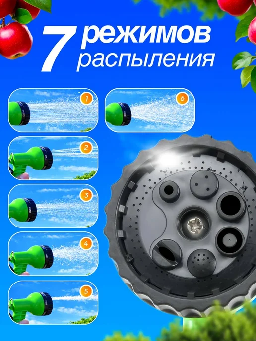 Gringo Shop Шланг поливочный садовый растягивающийся 100 метров, вариант, фото 8