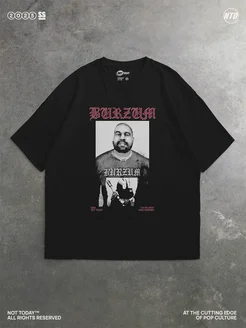 Футболка оверсайз Burzum черная NOT TODAY 223880588 купить за 1380