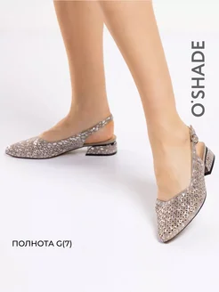 Туфли женские с открытой пяткой на низком каблуке O`SHADE 223904634 купить за 3 272 ₽ в интернет-магазине Wildberries
