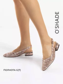 Туфли женские на низком каблуке с открытой пяткой O`SHADE 223913305 купить за 3 272 ₽ в интернет-магазине Wildberries