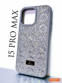 Чехол на iphone 15 pro max со стразами Swarovski