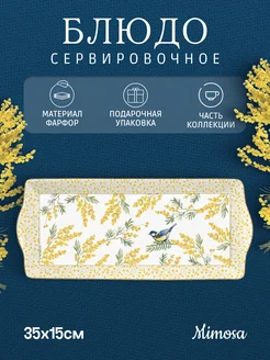 Блюдо сервировочное 35х15см Mimosa Easy life 223959268 купить за 3 737 ₽ в интернет-магазине Wildberries