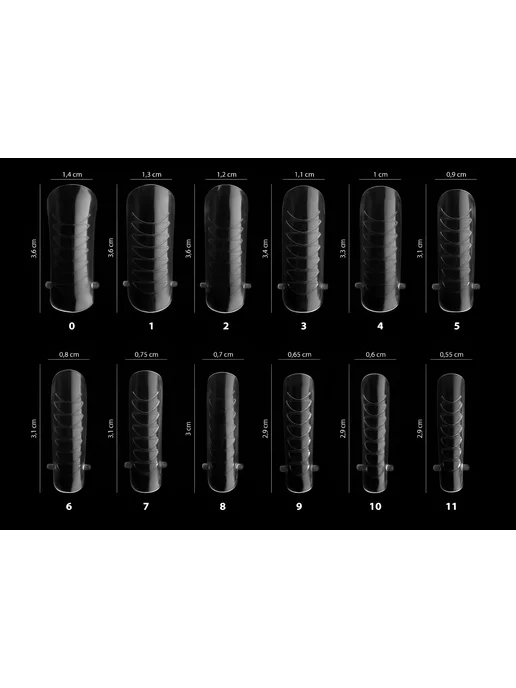 PROFSA Верхние формы с разметкой Over Tips универсальные, 120шт, 120 шт, фото 2