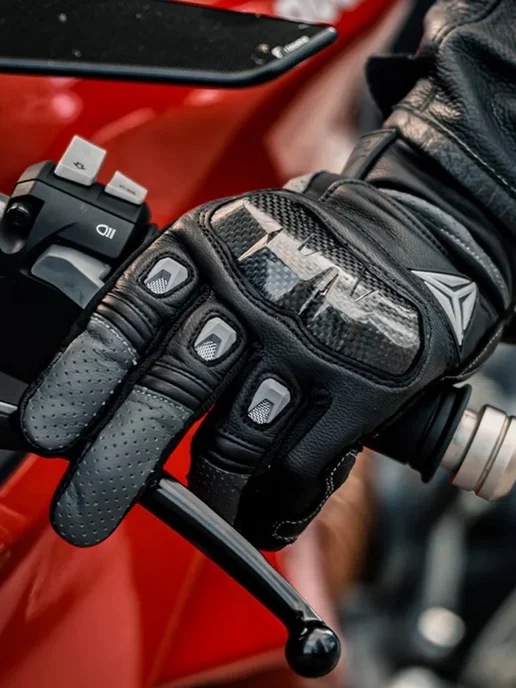 MOTOVENTURE Мото перчатки кожаные для мотоцикла спортивные тактические, черный, фото 2