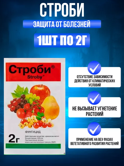 Stroby Строби фунгицид, 1 штука по 2 гр, 2 г