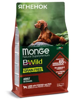 Bwild Grain Free для взрослых собак ягненок 2,5кг