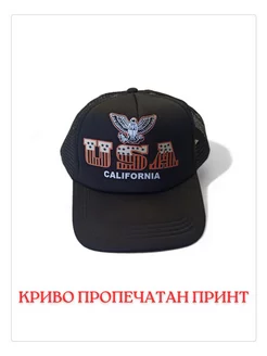 Кепка черная сетка usa California