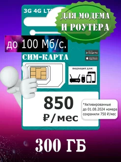 Выгодная Сим-карта 300 ГБ интернета для модема и роутера iq-Simkа 224160577 купить за 214 ₽ в интернет-магазине Wildberries