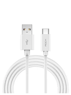 Кабель зарядный ROCK C4 USB-C to USB-A 150 cm, белый