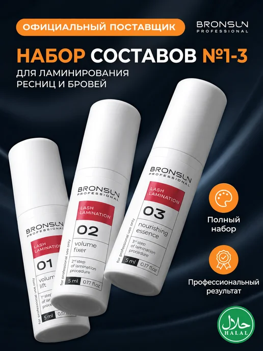 INNOVATOR COSMETICS Набор для ламинирования ресниц (#1,2,3), 15 мл, 6 шт