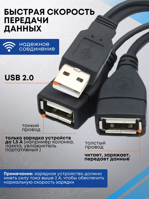 bosmart Разветвитель usb hub 2.0, черный, фото 2