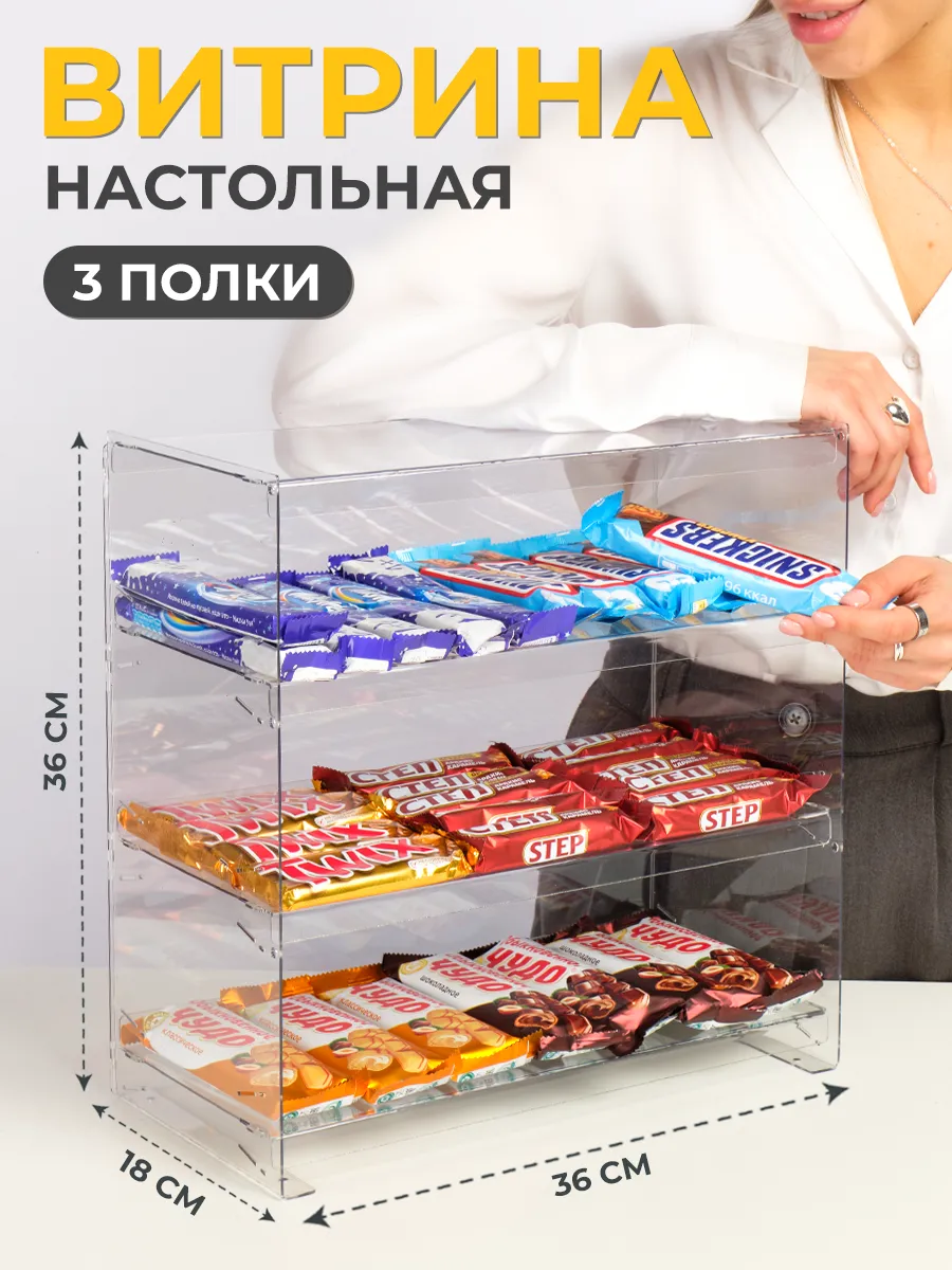 Торговое оборудование витрина настольная прозрачная